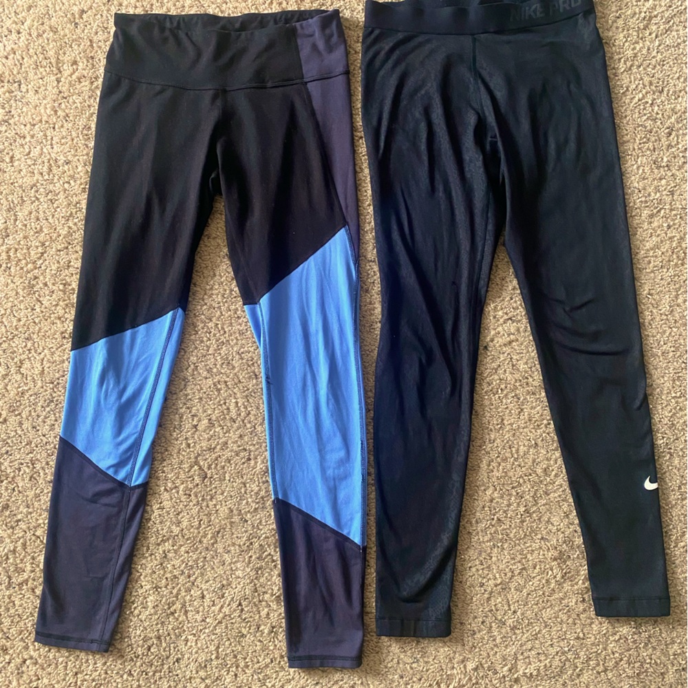 Bundle Deal! Both Medium Athletic Leggings 1 Nike and 1 Champion.